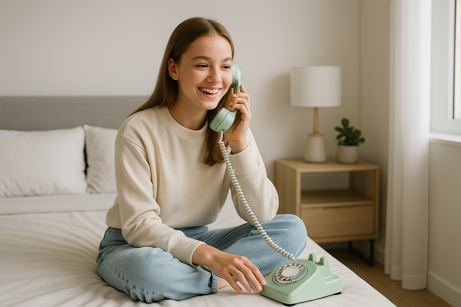 make phone a more beautiful color. Phone cord needs to be attached to phone